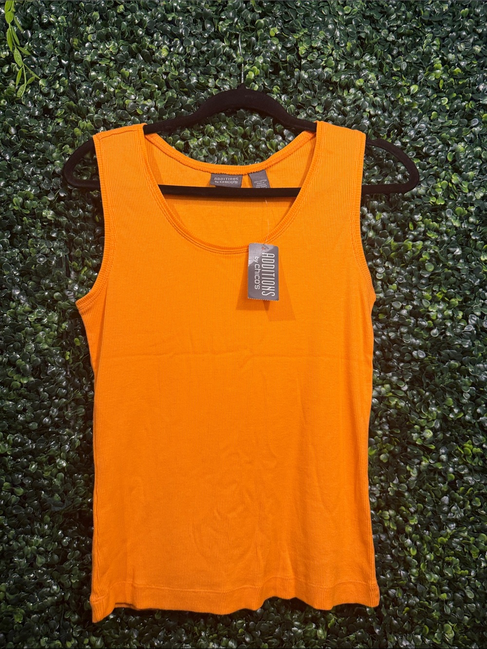 Chico's Bright Orange Ribbed Tank